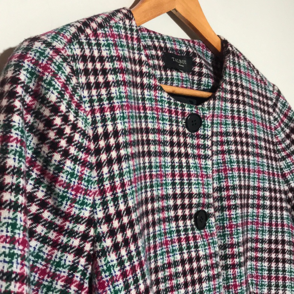 Wool Houndstooth Checked Jacket - image 5